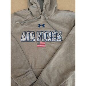 Under Armour Storm Air Force Hoodie,mens Lg,Gray,Camo, Logo